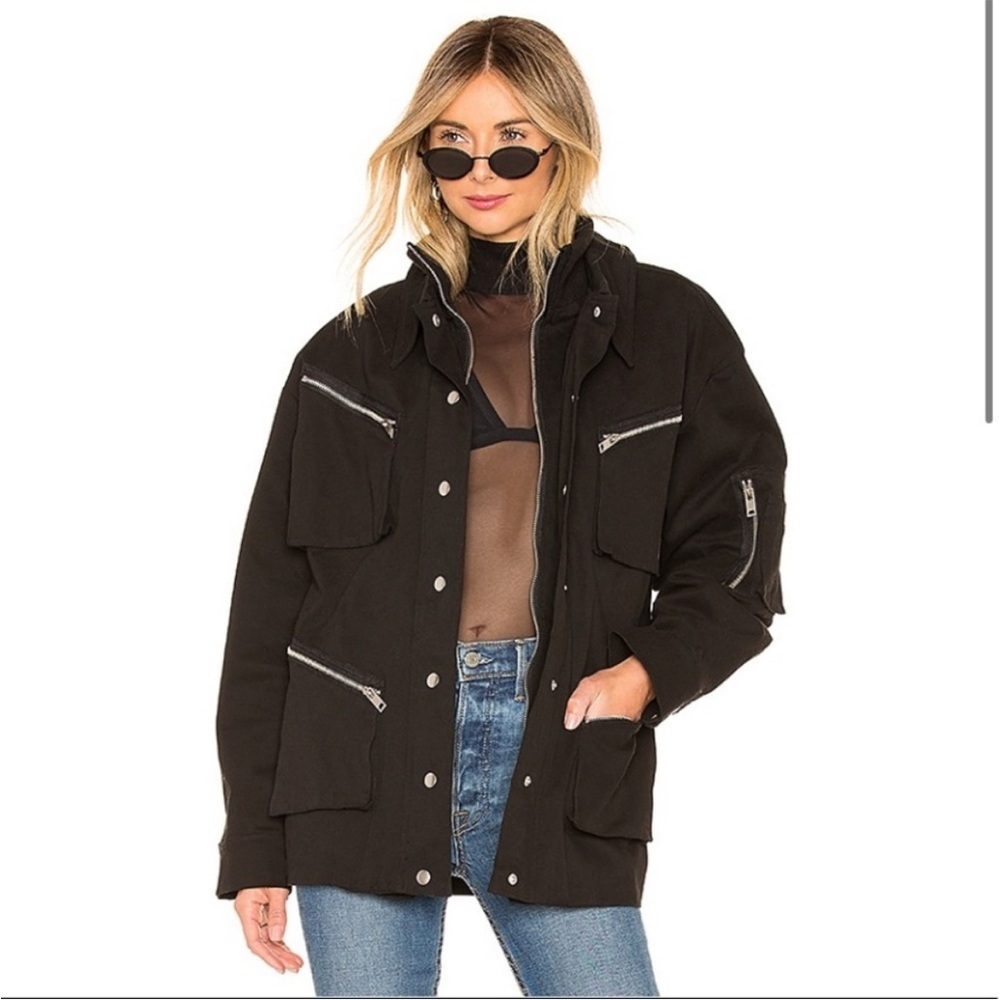 I.AM.GIA x REVOLVE Black‎ Elevara utility zip Jacket size XS